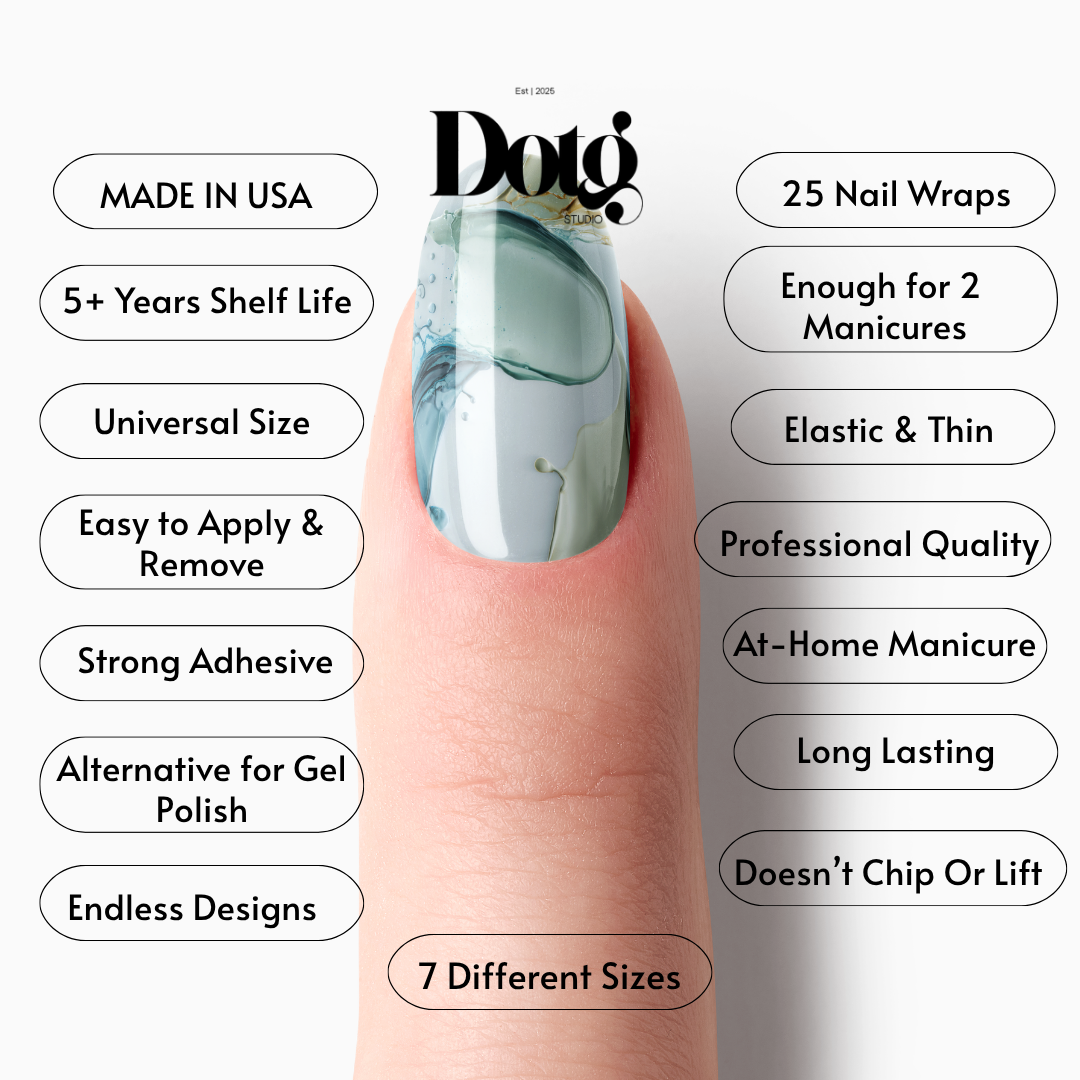 Blue Marble Nail Wraps Abstract Pedicure & Manicure Water Design Aqua Nail Stickers Gel Alternative