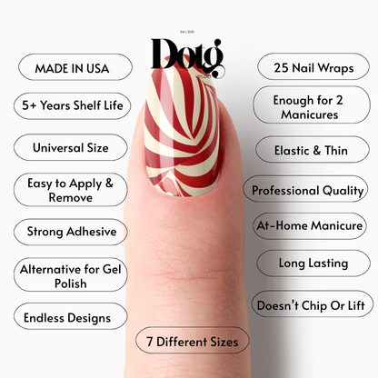 Peppermint Swirl Nail Wraps Colorful Manicure & Pedicure Nail Design Stickers