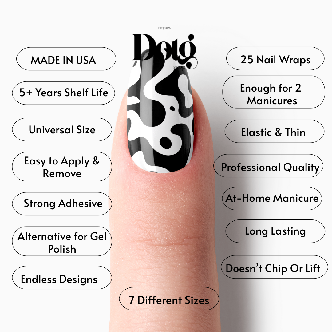 Modern Graphic Nail Polish Wraps DIY Manicure & Pedicure Stickers Nail Decal Strips