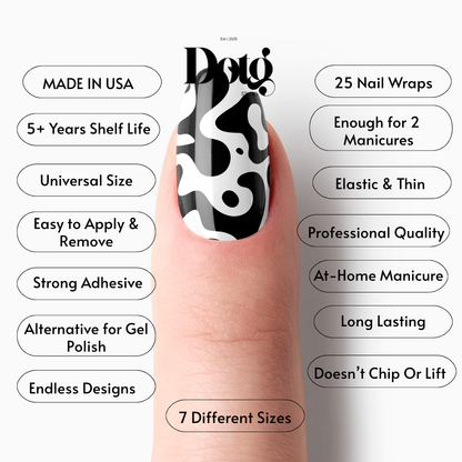 Modern Graphic Nail Polish Wraps DIY Manicure & Pedicure Stickers Nail Decal Strips
