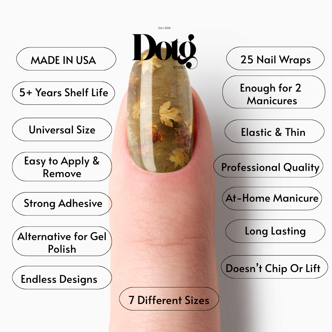 Autumn Drift Nail Polish Wraps DIY Manicure & Pedicure Stickers Nail Decal Strips