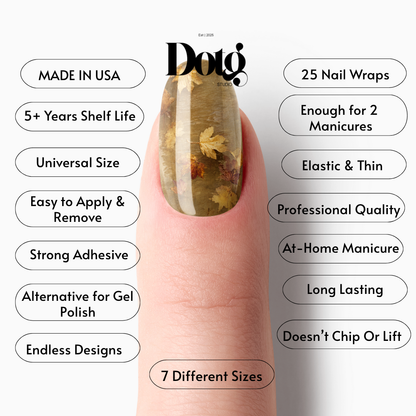 Autumn Drift Nail Polish Wraps DIY Manicure & Pedicure Stickers Nail Decal Strips