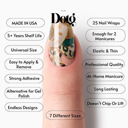 Luxe Gold Nail Polish Wraps DIY Manicure & Pedicure Stickers Nail Decal Strips