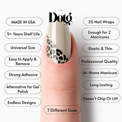 Leopard Lane Nail Polish Wraps DIY Manicure Stickers Nail Decal Strips
