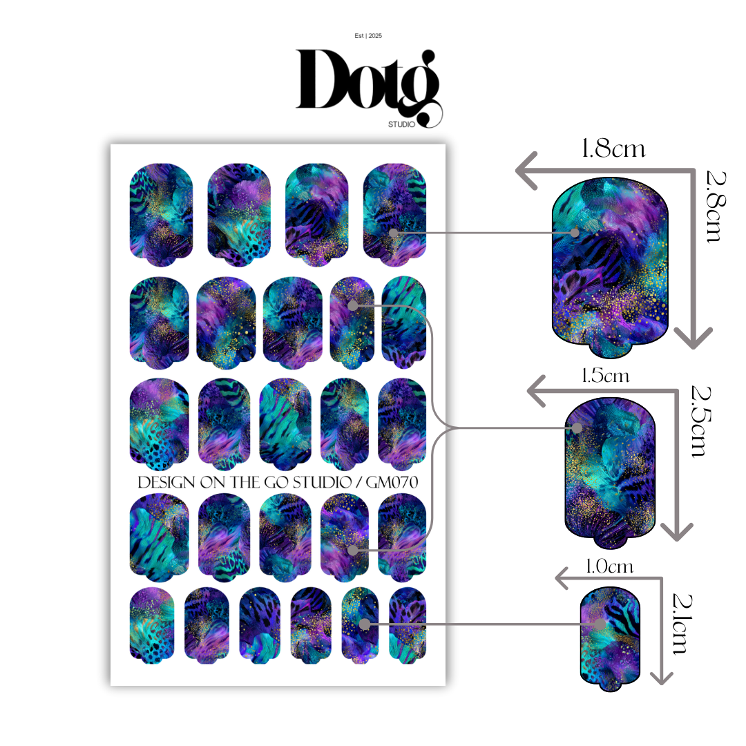 Electric Space Nail Wraps Abstract Manicure & Pedicure Nail Design Stickers