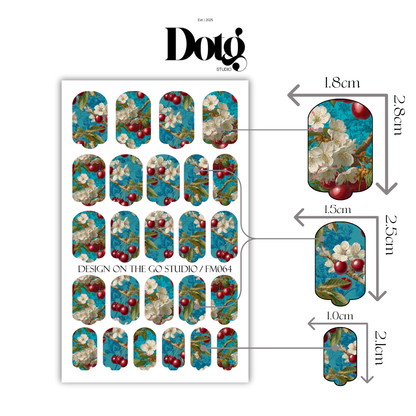 Cherry Blossom Nail Polish Wraps DIY Manicure & Pedicure Spring Stickers Nail Decal Strips