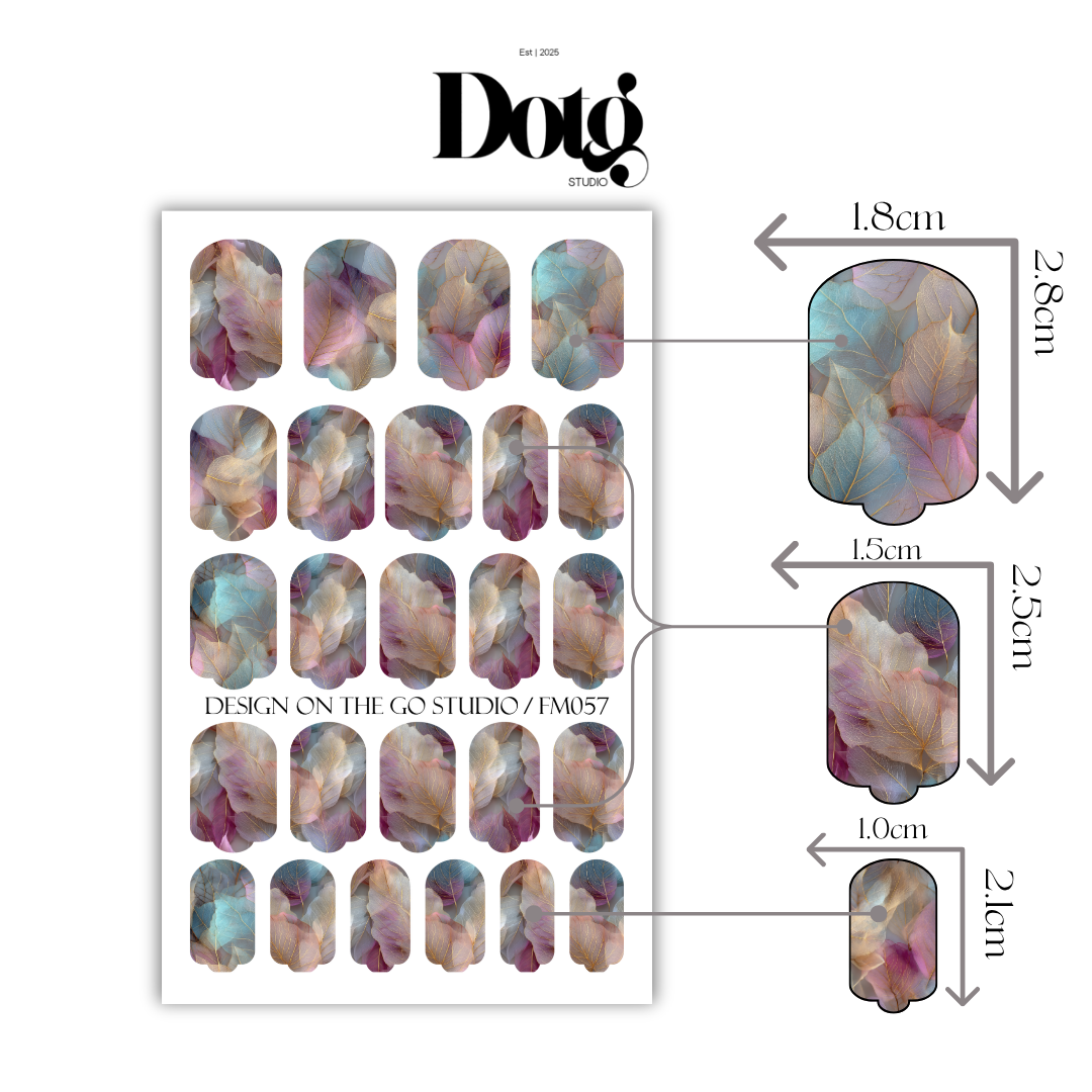 Ethereal Gold Vein Nail Polish Wraps DIY Manicure & Pedicure Floral Stickers Gift for Her