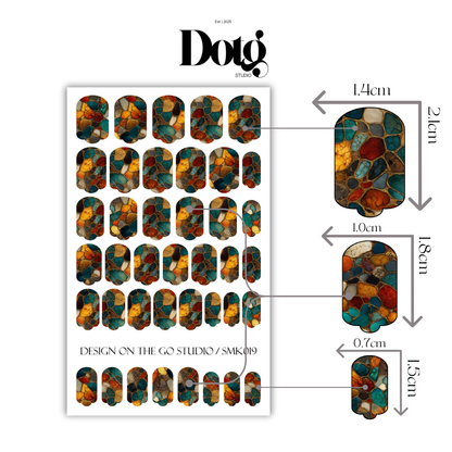 Mosaic Nail Polish Wraps DIY Manicure & Pedicure Stickers Nail Decal Strips
