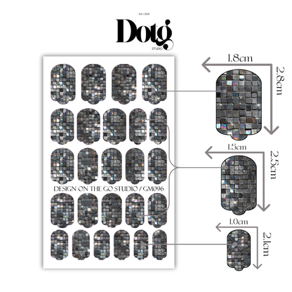 Disco Ball Nail Wraps DIY Manicure & Pedicure Stickers Decal Strips