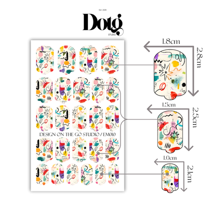 Modern Art Nail Polish Wraps DIY Muse Manicure & Pedicure Stickers Nail Decal Strips