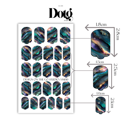 Cosmic Agate Nail Polish Wraps DIY Manicure and Pedicure Nail Stickers Decal Strips