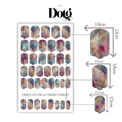 Ethereal Gold Vein Nail Polish Wraps DIY Manicure & Pedicure Floral Stickers Gift for Her