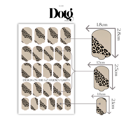 Leopard Lane Nail Polish Wraps DIY Manicure Stickers Nail Decal Strips
