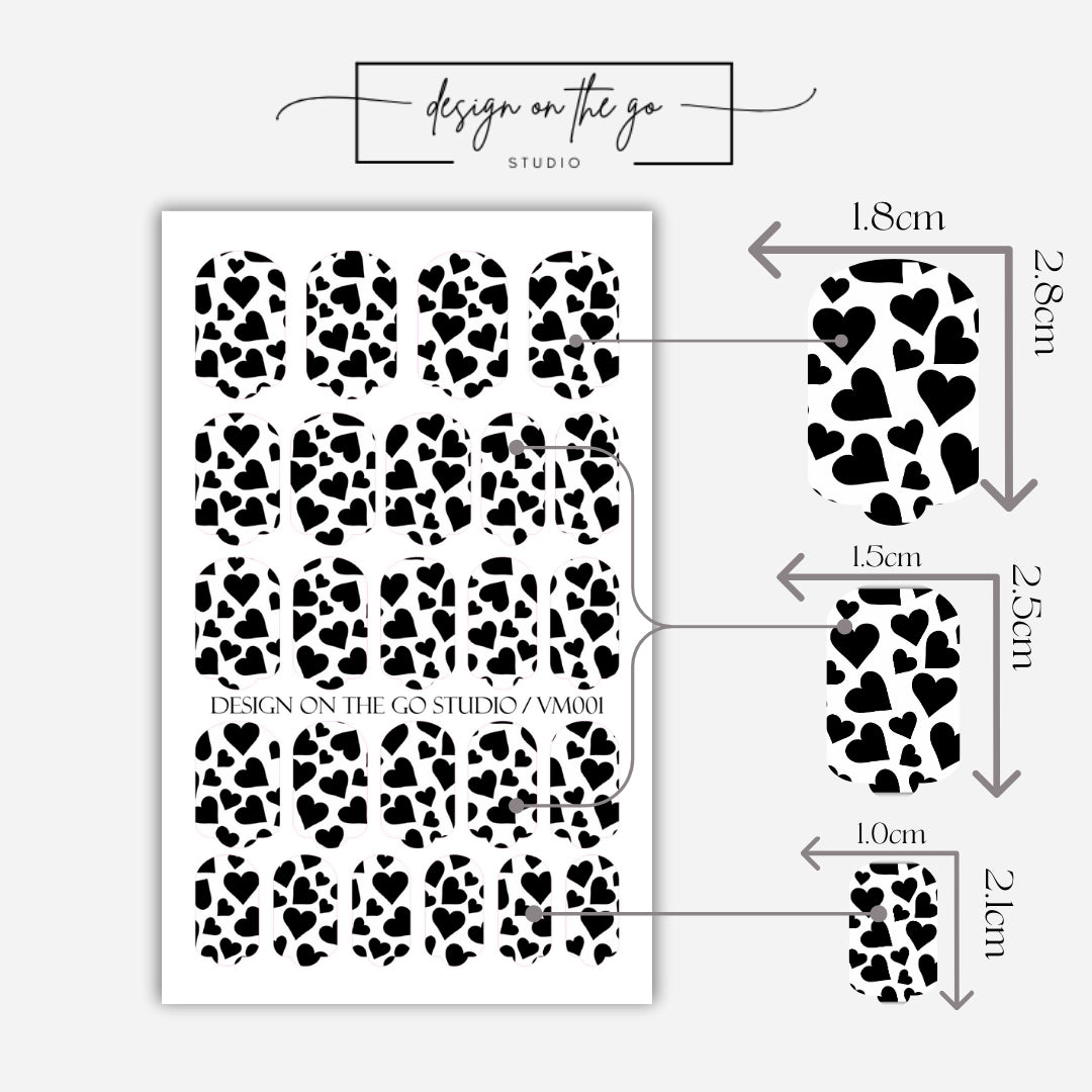 Heart Shape Nail Wraps