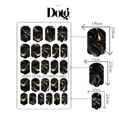 Black Velvet Nail Polish Wraps DIY Manicure and Pedicure Nail Stickers Decal Strips