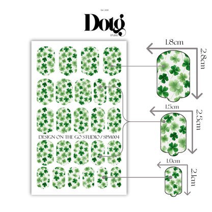 St. Patrick's Day Clover Nail Wrap DIY Manicure & Pedicure Stickers Nail Decal Strips