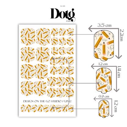 Back To School Nail Wraps DIY Manicure & Pedicure Teacher Appreciation Nail Stickers Classroom Strips