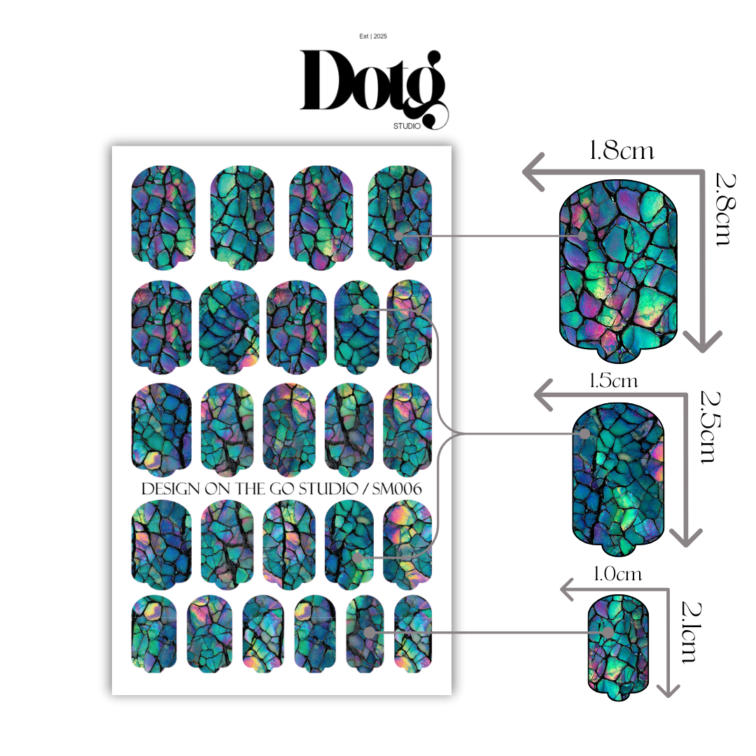 Crystal Veins Nail Polish Wraps DIY Modern Art Manicure Stickers Nail Decal Strips