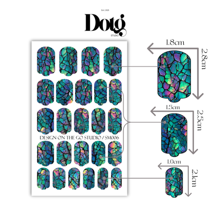 Crystal Veins Nail Polish Wraps DIY Modern Art Manicure Stickers Nail Decal Strips