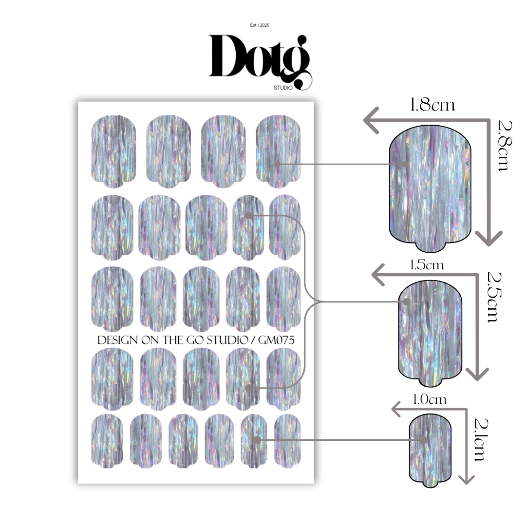 Holographic Nail Polish Wraps DIY Manicure Stickers Nail Decal Strips
