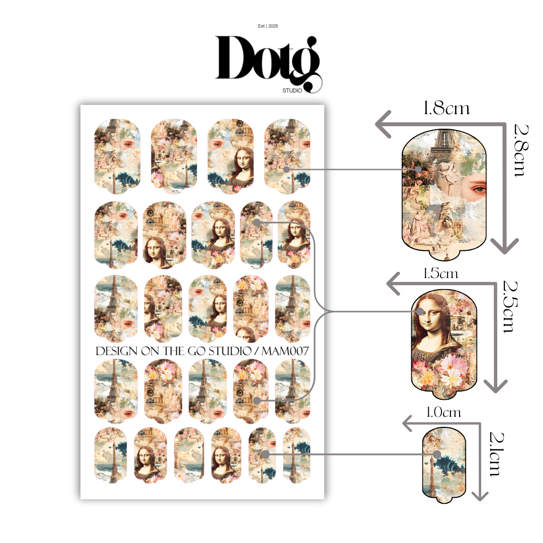 Paris Day Nail Polish Wraps DIY Manicure Stickers Nail Decal Strips
