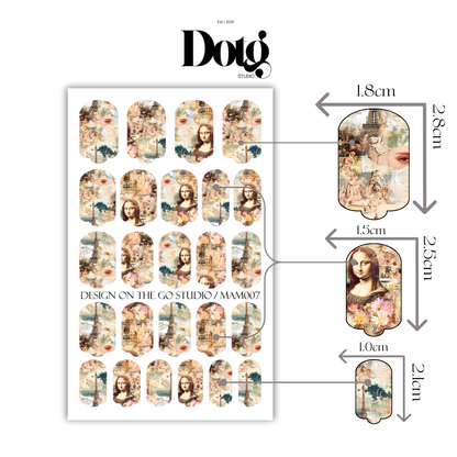 Paris Day Nail Polish Wraps DIY Manicure Stickers Nail Decal Strips