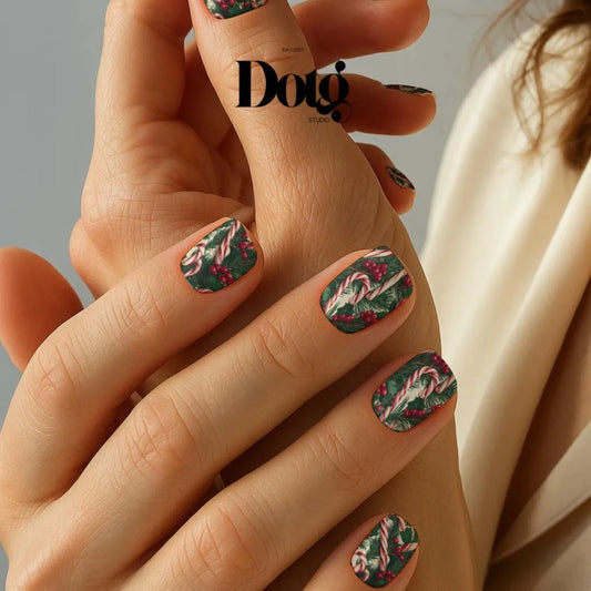 Candy Cane Nail Wraps