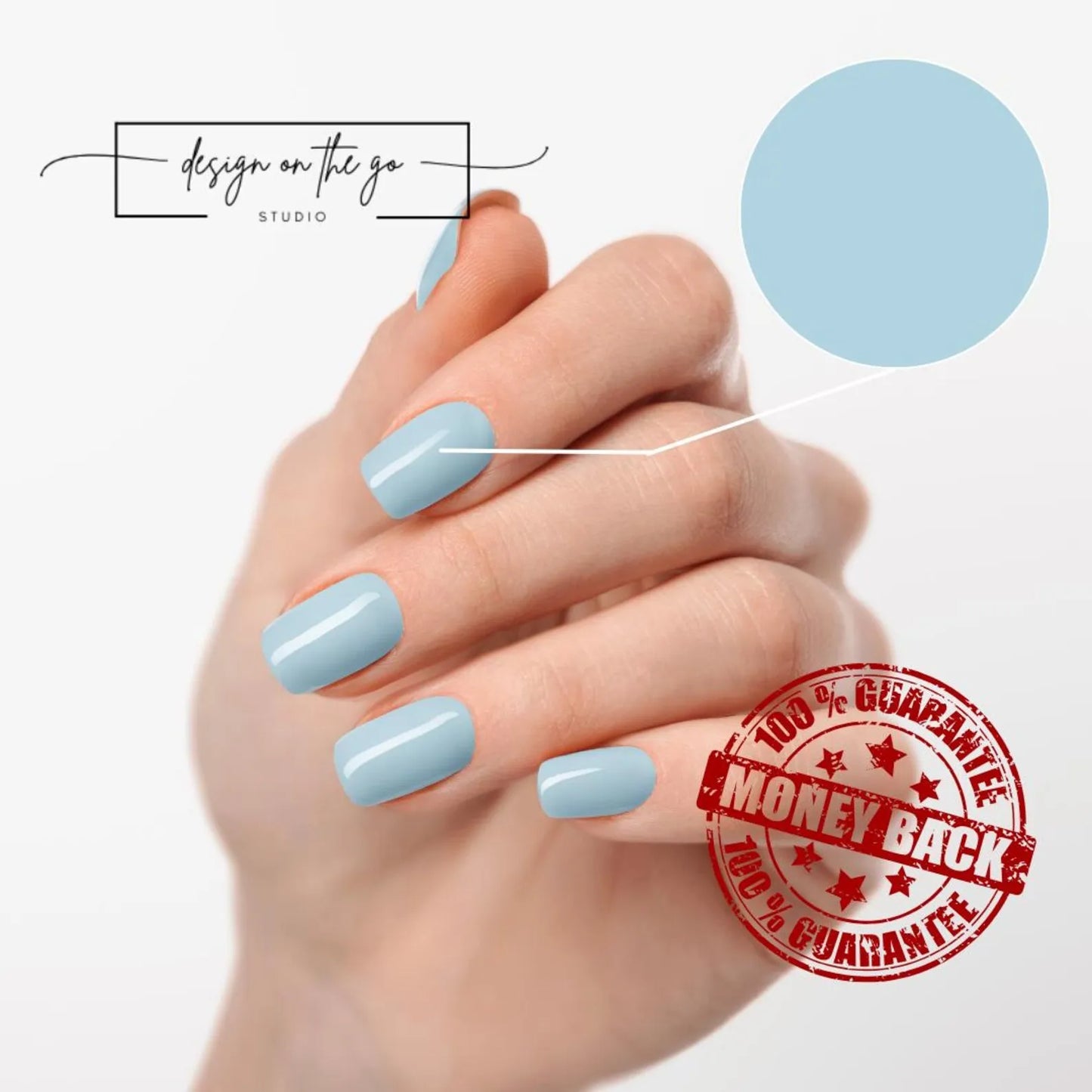 Baby Blue Nail Wraps