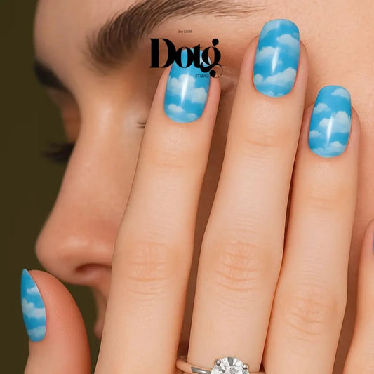 White Clouds Nail Wraps