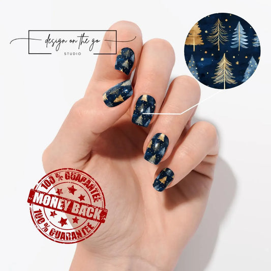 Golden Pines Nail Wraps