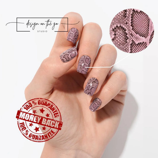 Pink Snake Nail Wrap