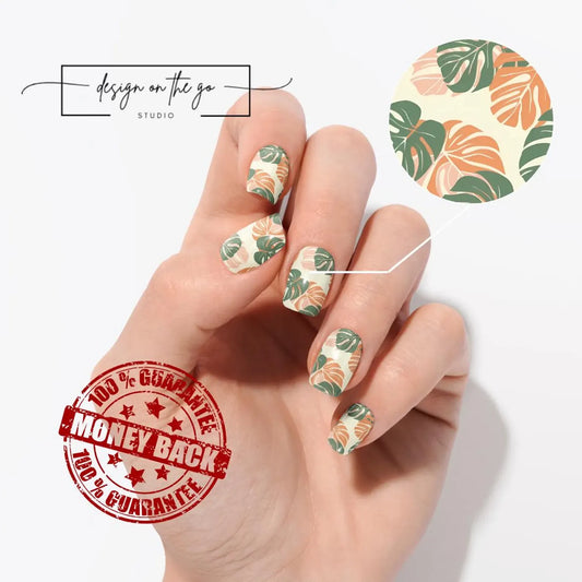 Sunset Leafs Nail Wraps