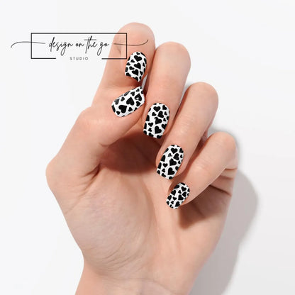 Black Heart Nail Wraps