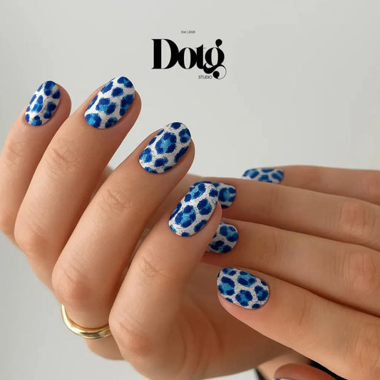 Blue Leo Nail Wraps