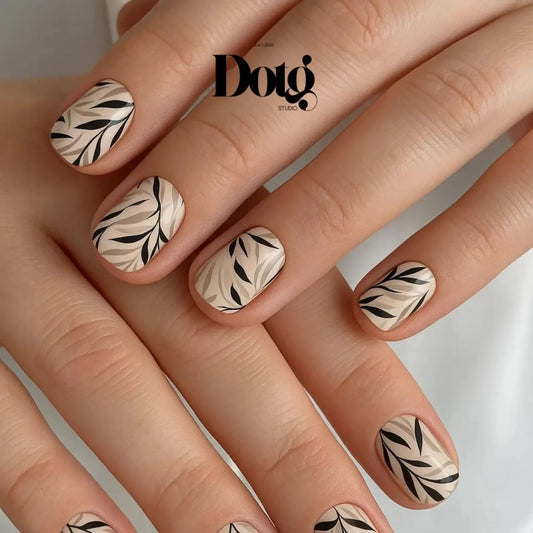 Elegant Leaf Nail Wrap