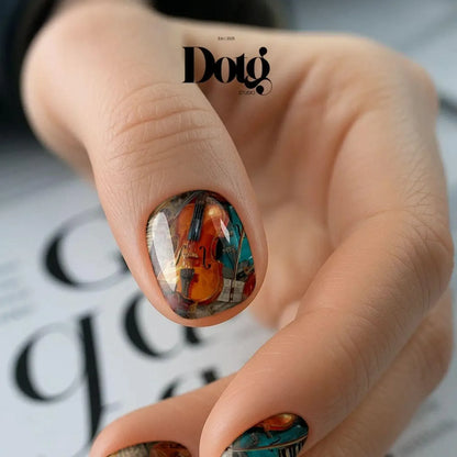 Sonata In Amber Mondrian Nail Wraps