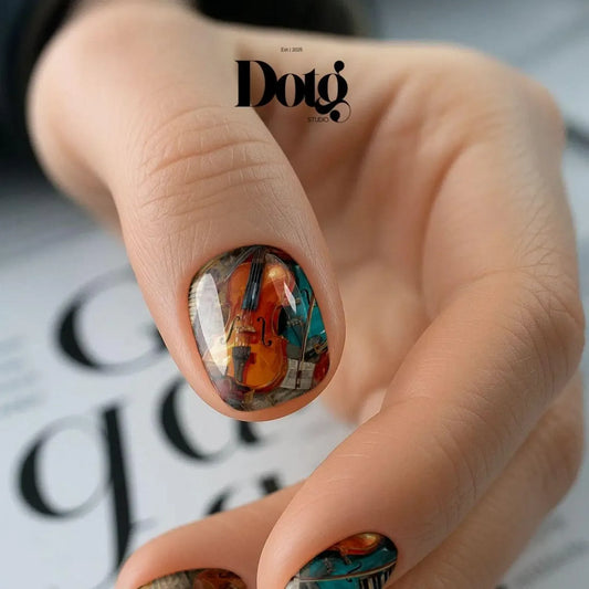 Sonata In Amber Mondrian Nail Wraps