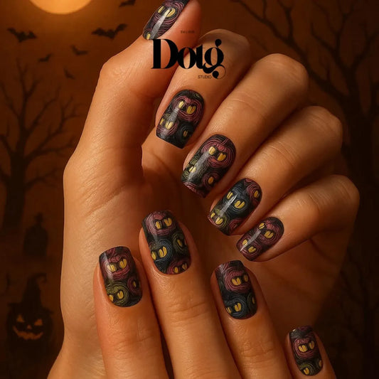 Spooky Pumpkin Nail Wraps
