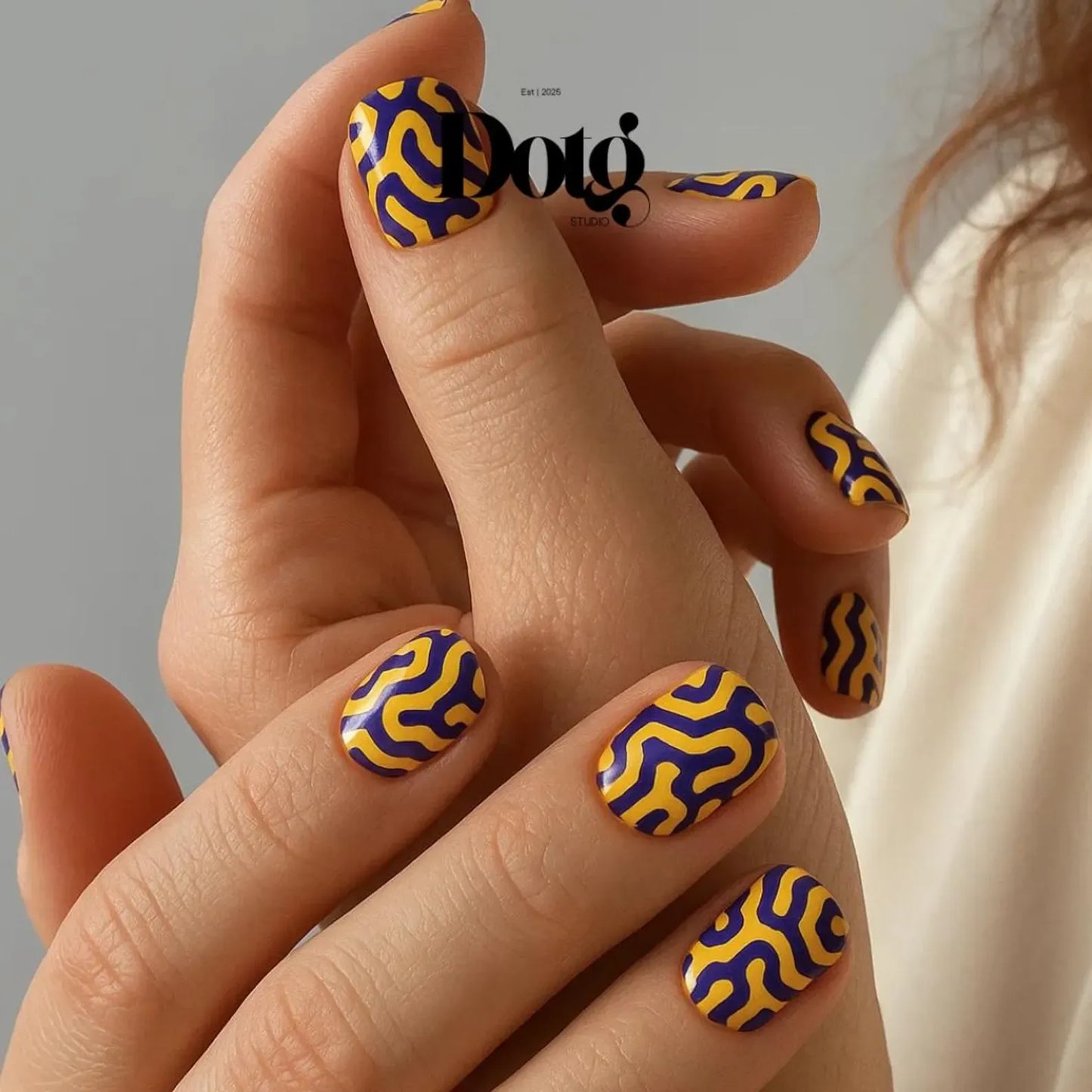 Abstract Maze Nail Wraps
