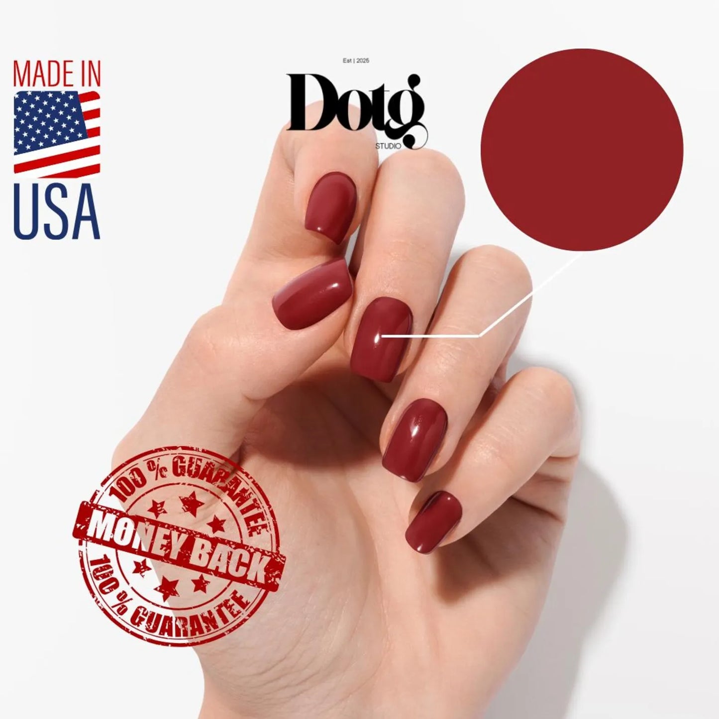Dark Red Nail Wrap