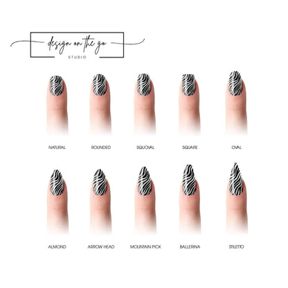 Zebra Print Nail Wraps