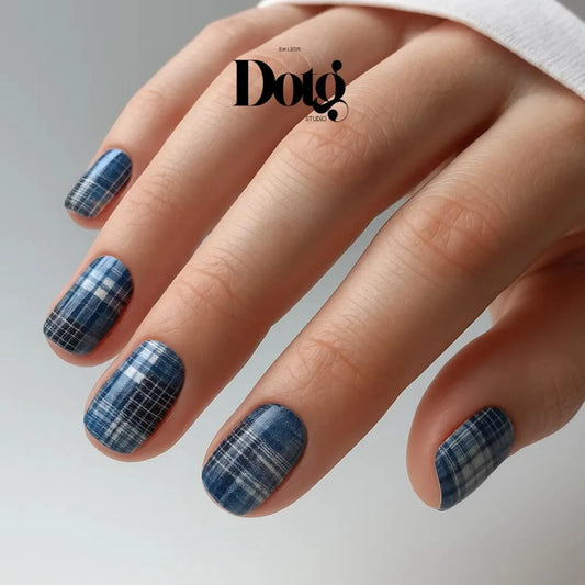 Denim Patchwork Nail Wraps