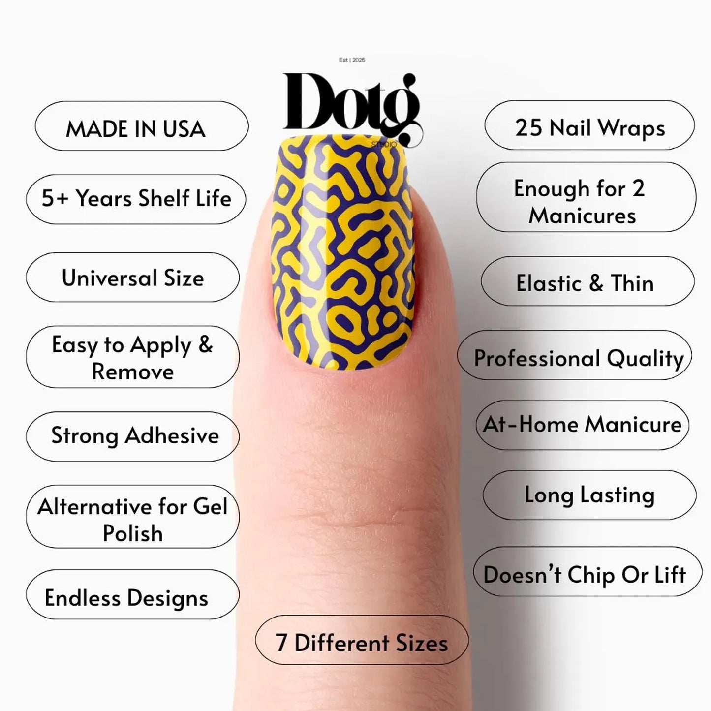 Abstract Maze Nail Wraps