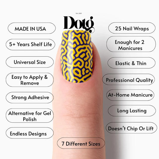 Abstract Maze Nail Wraps