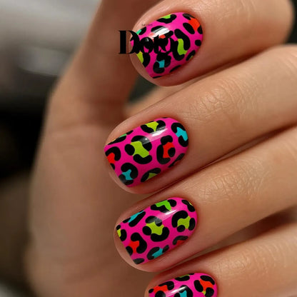 Neon Leopard Nail Wraps