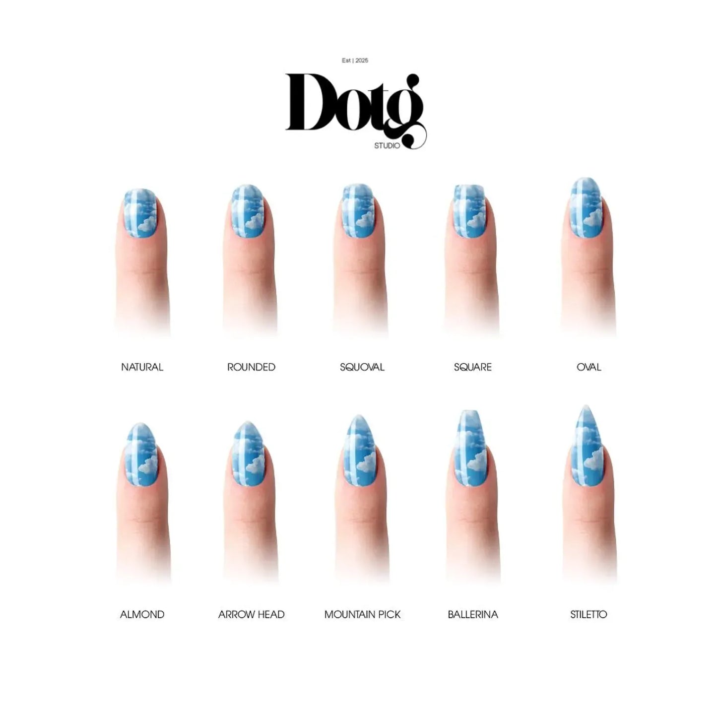 White Clouds Nail Wraps