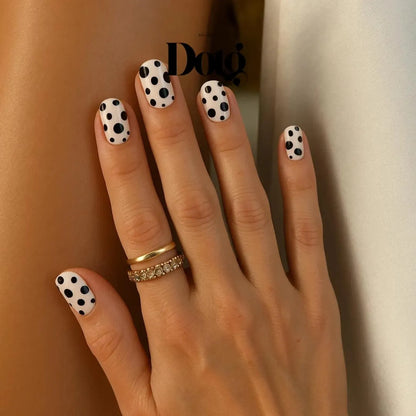 Black Dot Drops Nail Wraps