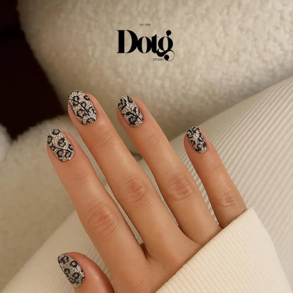 Black Lace Nail Wraps