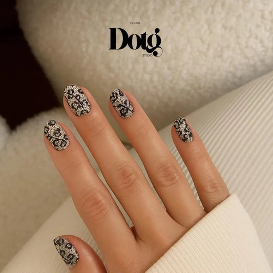 Black Lace Nail Wraps