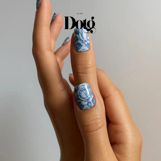 Blue Roses Nail Wrap